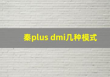 秦plus dmi几种模式